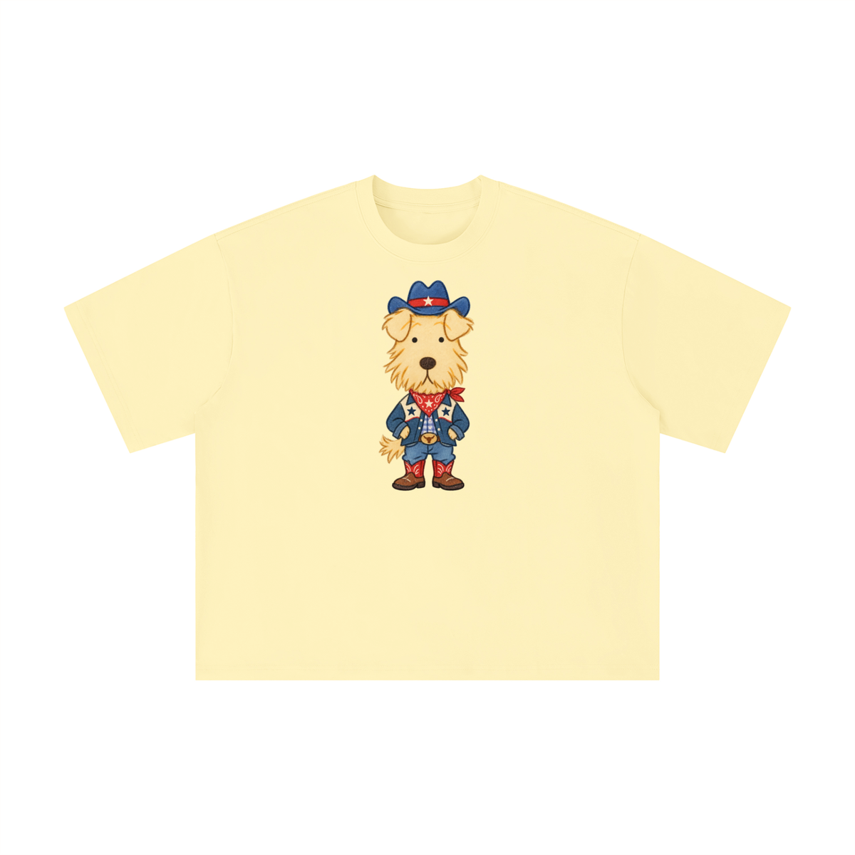 Texas Cowboy Dog Western Graphic Tee