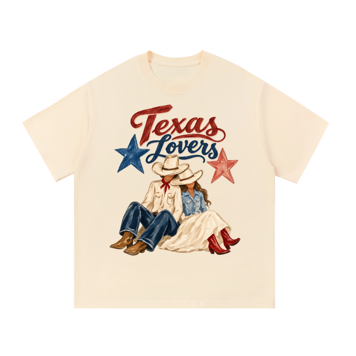 Texas Lovers Western Couple Graphic Tee