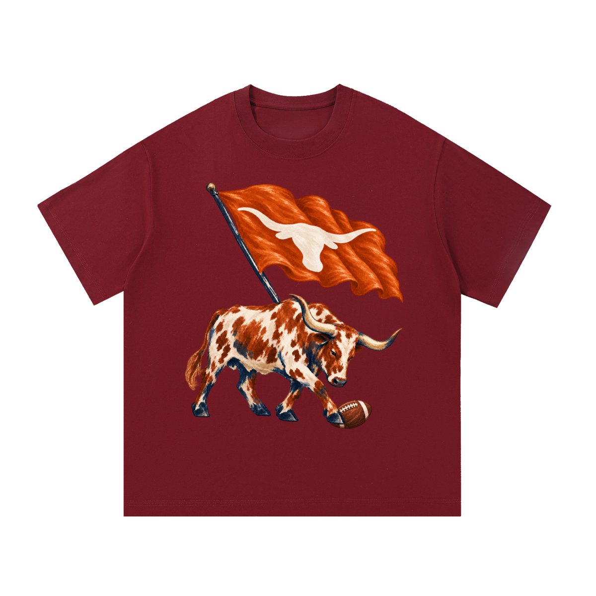 Texas Longhorn Football Flag Vintage T-Shirt INSPIRED NOT REAL MERCH