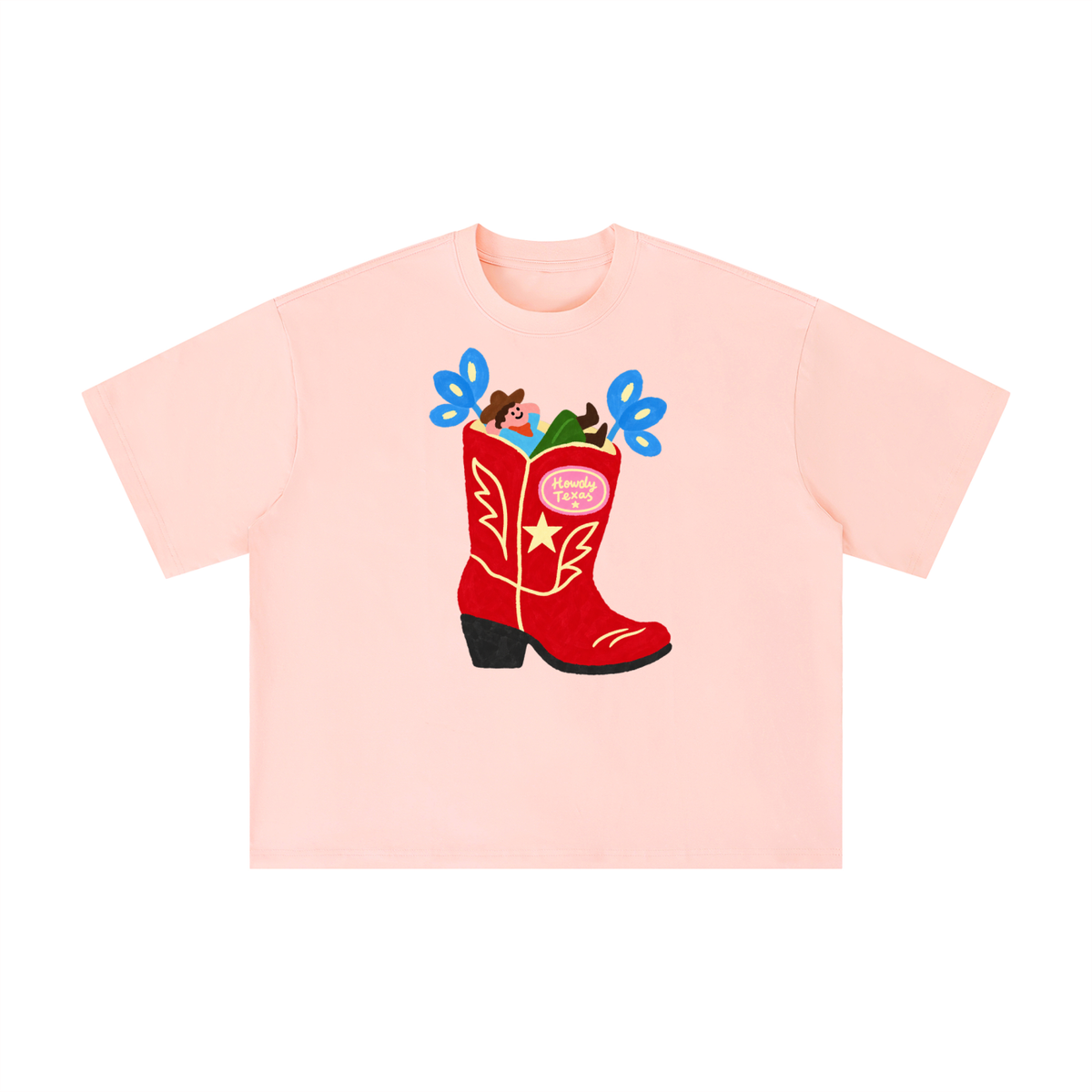 Howdy Texas Cowboy Boot Graphic Tee