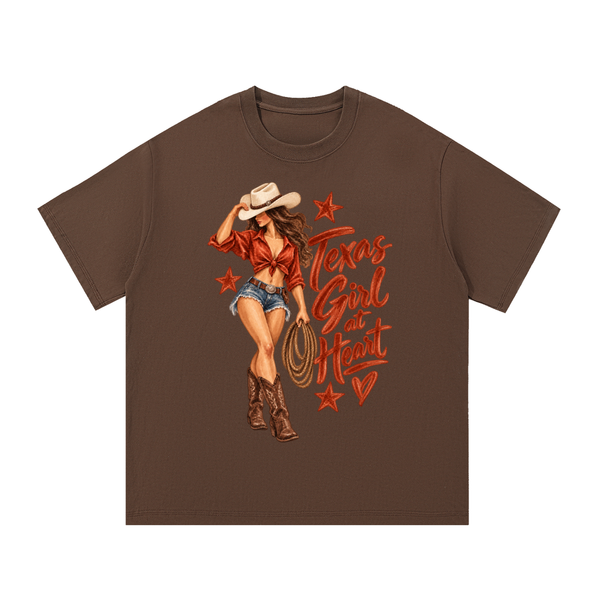 Texas Girl at Heart Cowgirl Graphic Tee