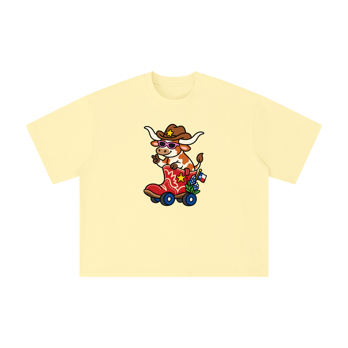 Howdy Longhorn Cowboy Boot Tee