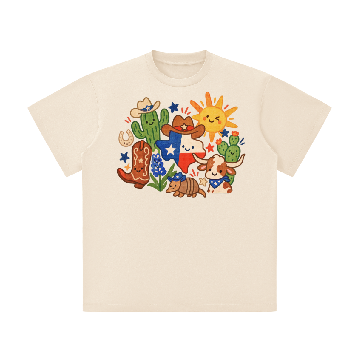 Cute Texas Icons Western Graphic Tee