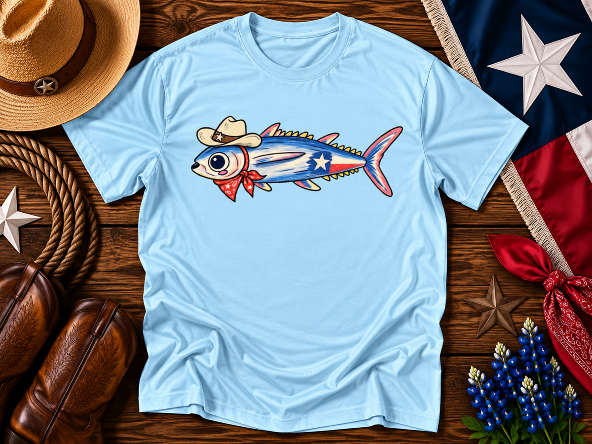 Texas Cowboy Fish Graphic Tee