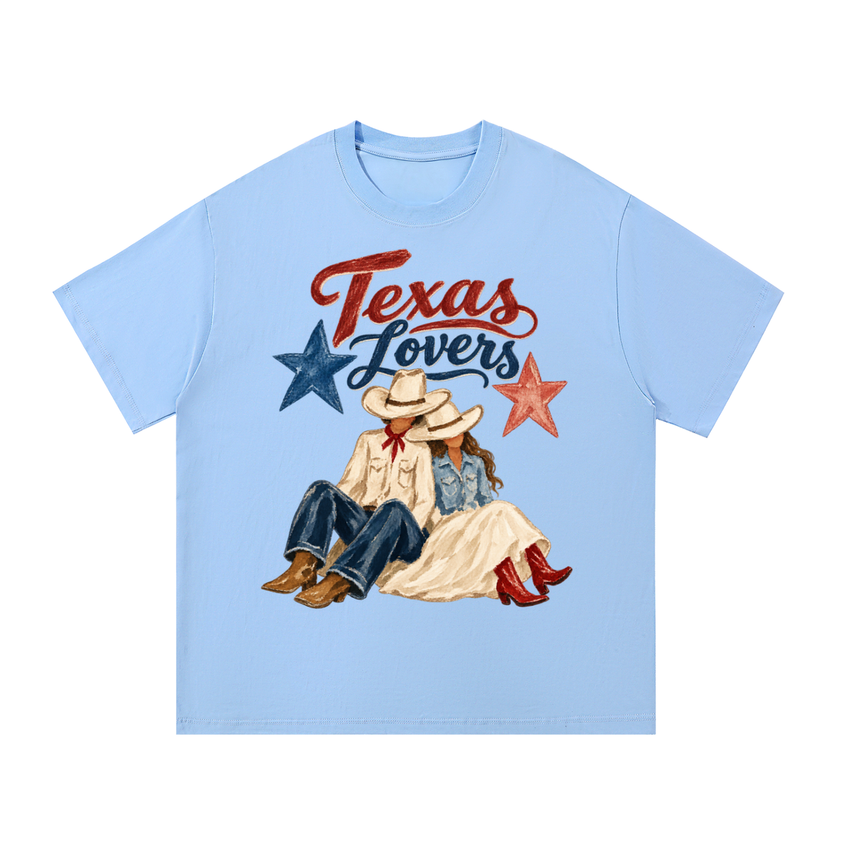 Texas Lovers Western Couple Graphic Tee