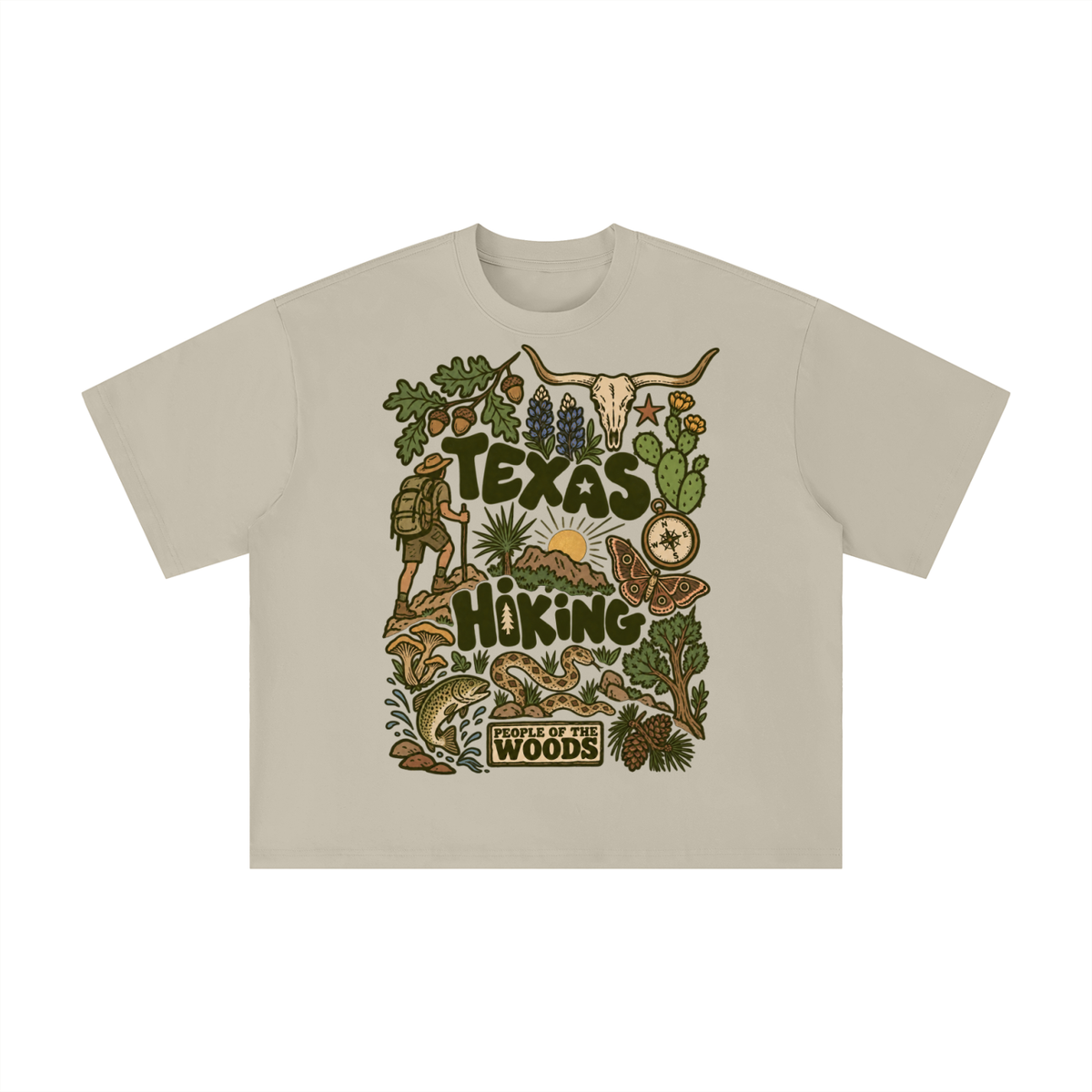 Texas Hiking Vintage Outdoor Graphic Tee