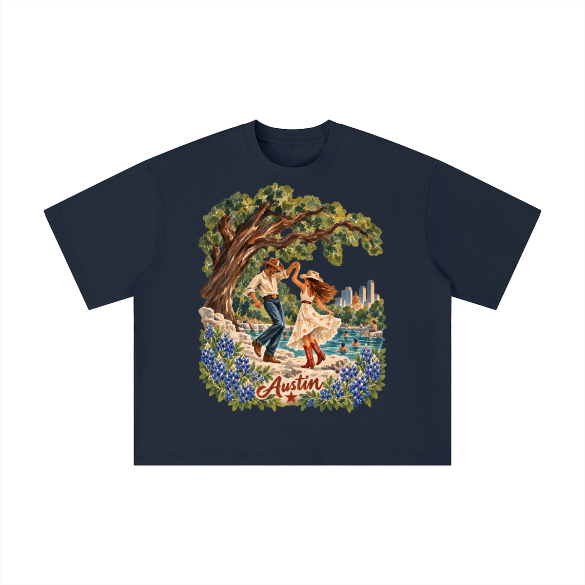 Austin Two-Step Watercolor Graphic Tee