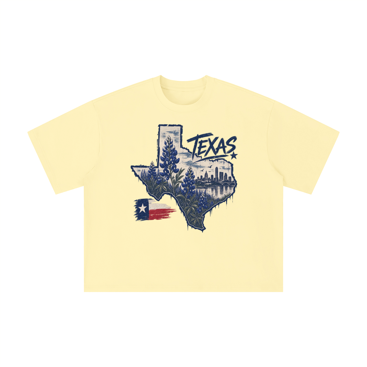 Vintage Texas Bluebonnet State Graphic Tee