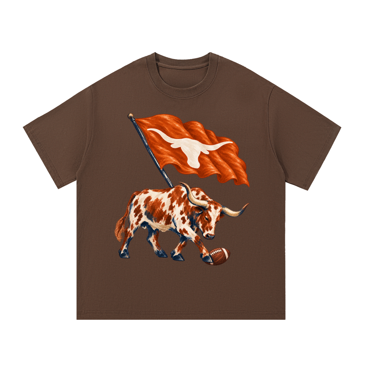 Texas Longhorn Football Flag Vintage T-Shirt INSPIRED NOT REAL MERCH