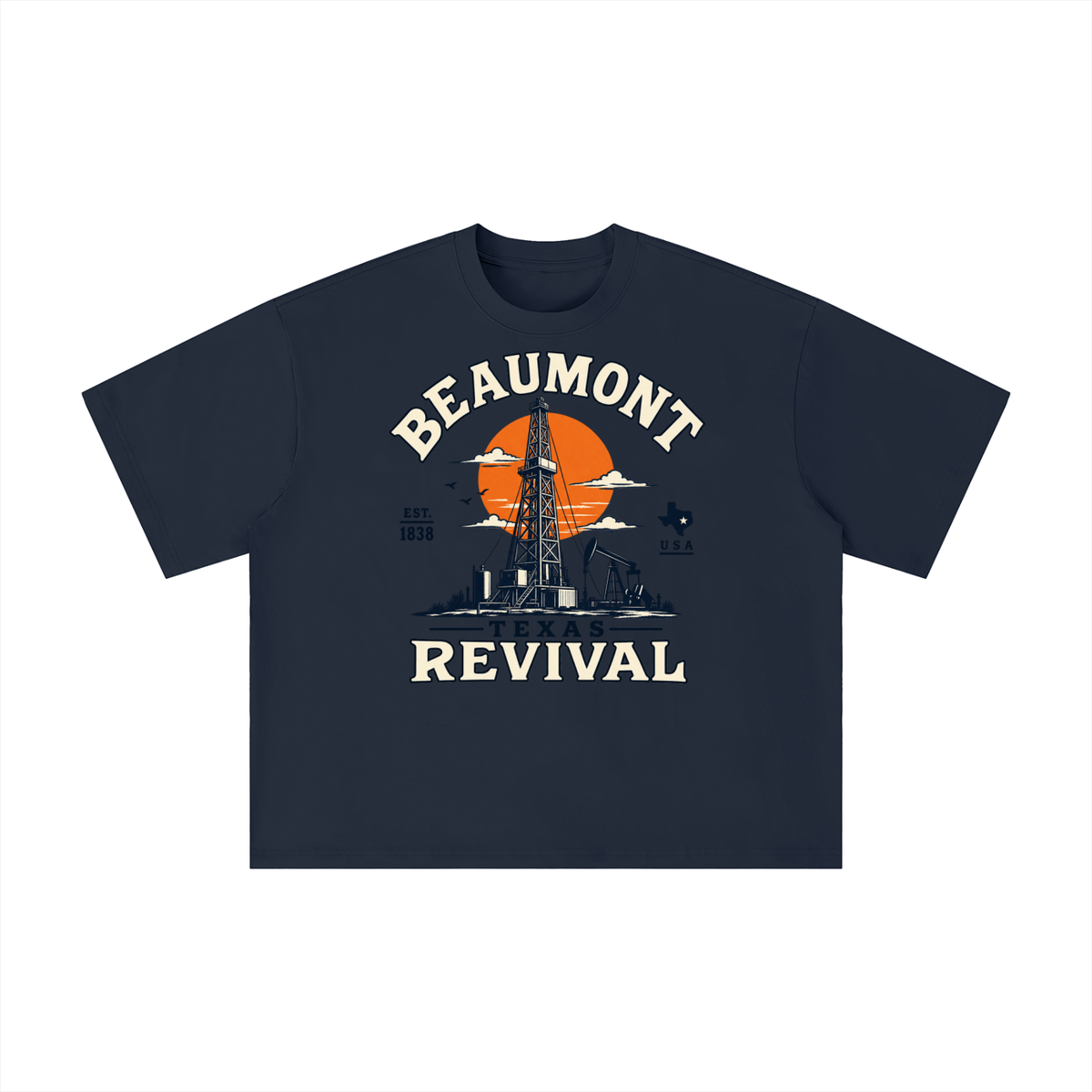 Vintage Beaumont Texas Oil Revival Graphic Tee