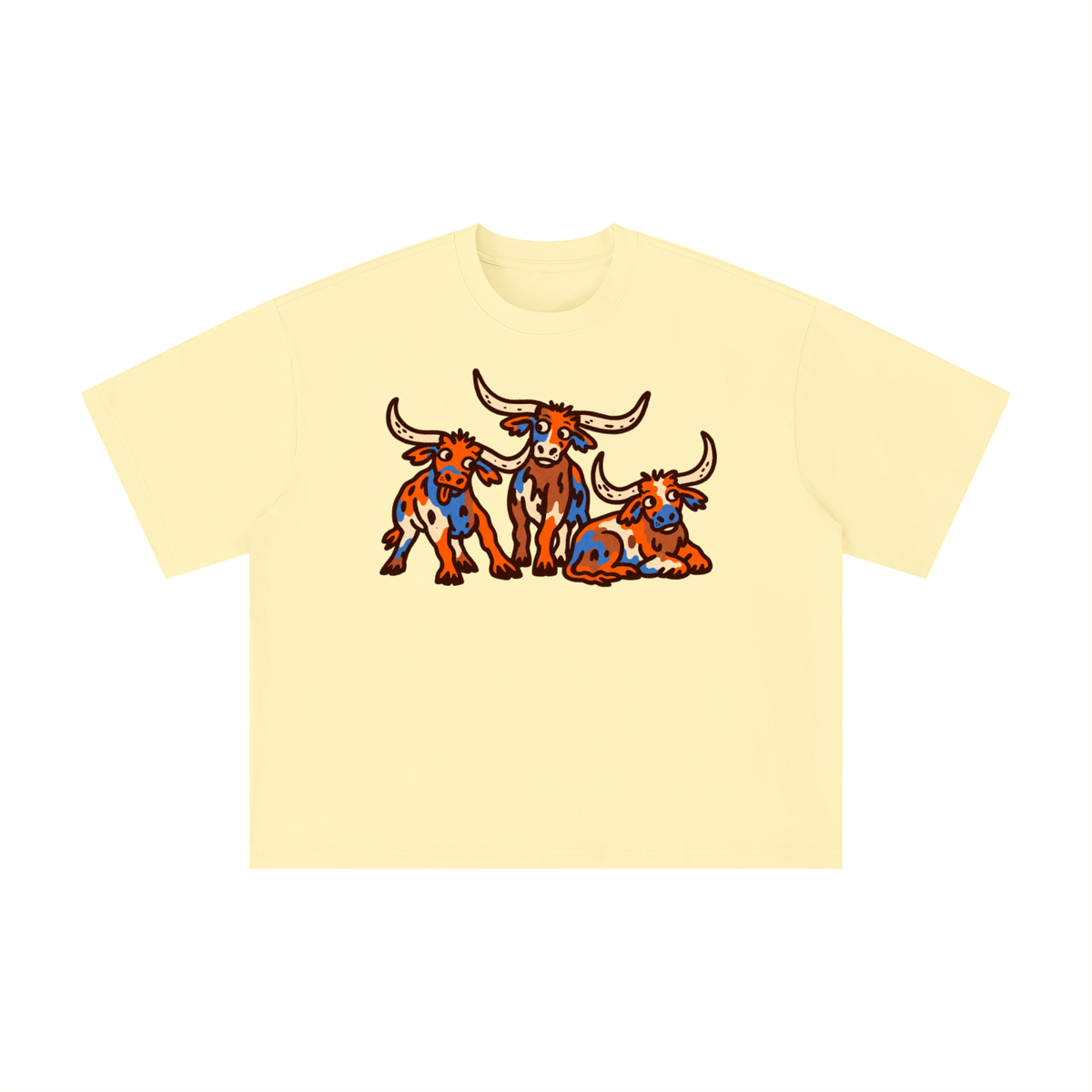Playful Texas Longhorn Trio Graphic Tee
