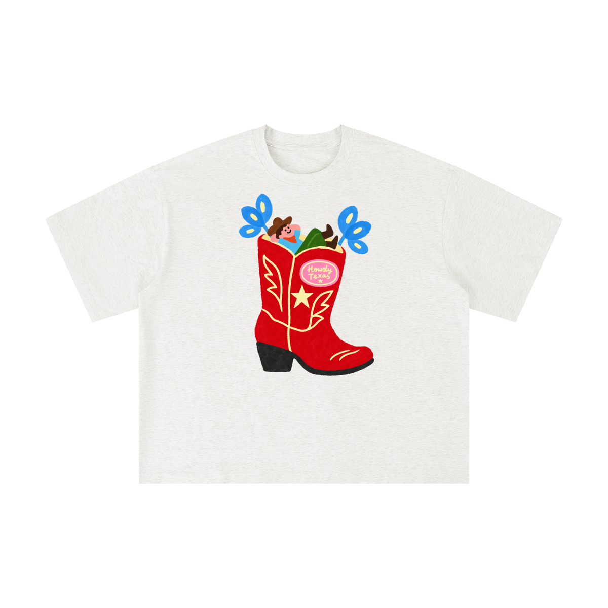 Howdy Texas Cowboy Boot Graphic Tee