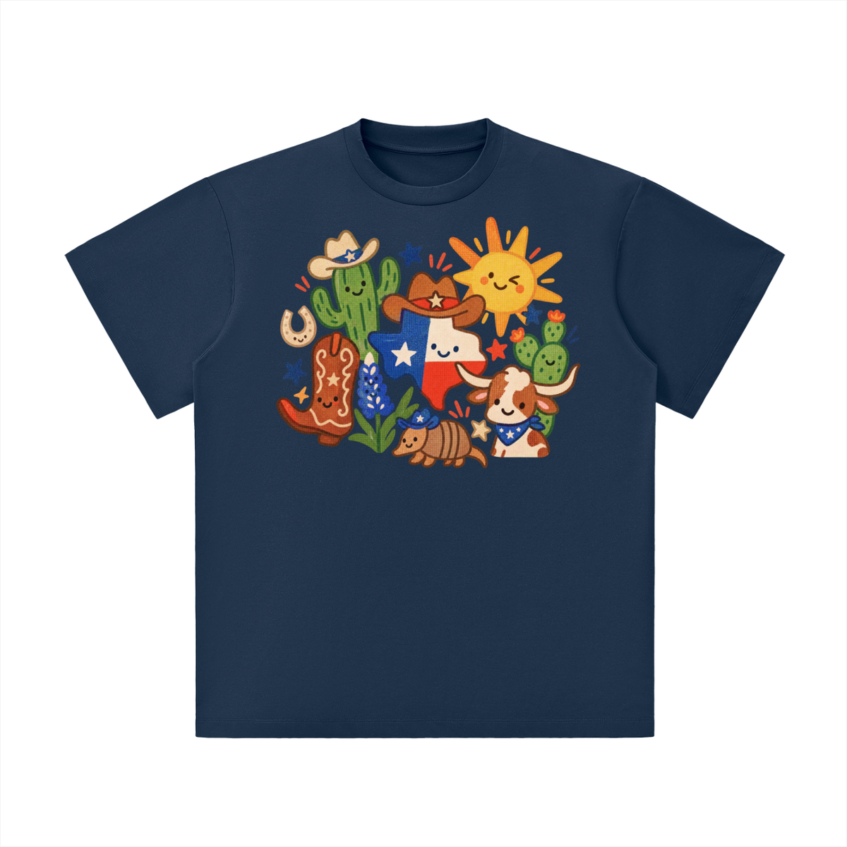 Cute Texas Icons Western Graphic Tee