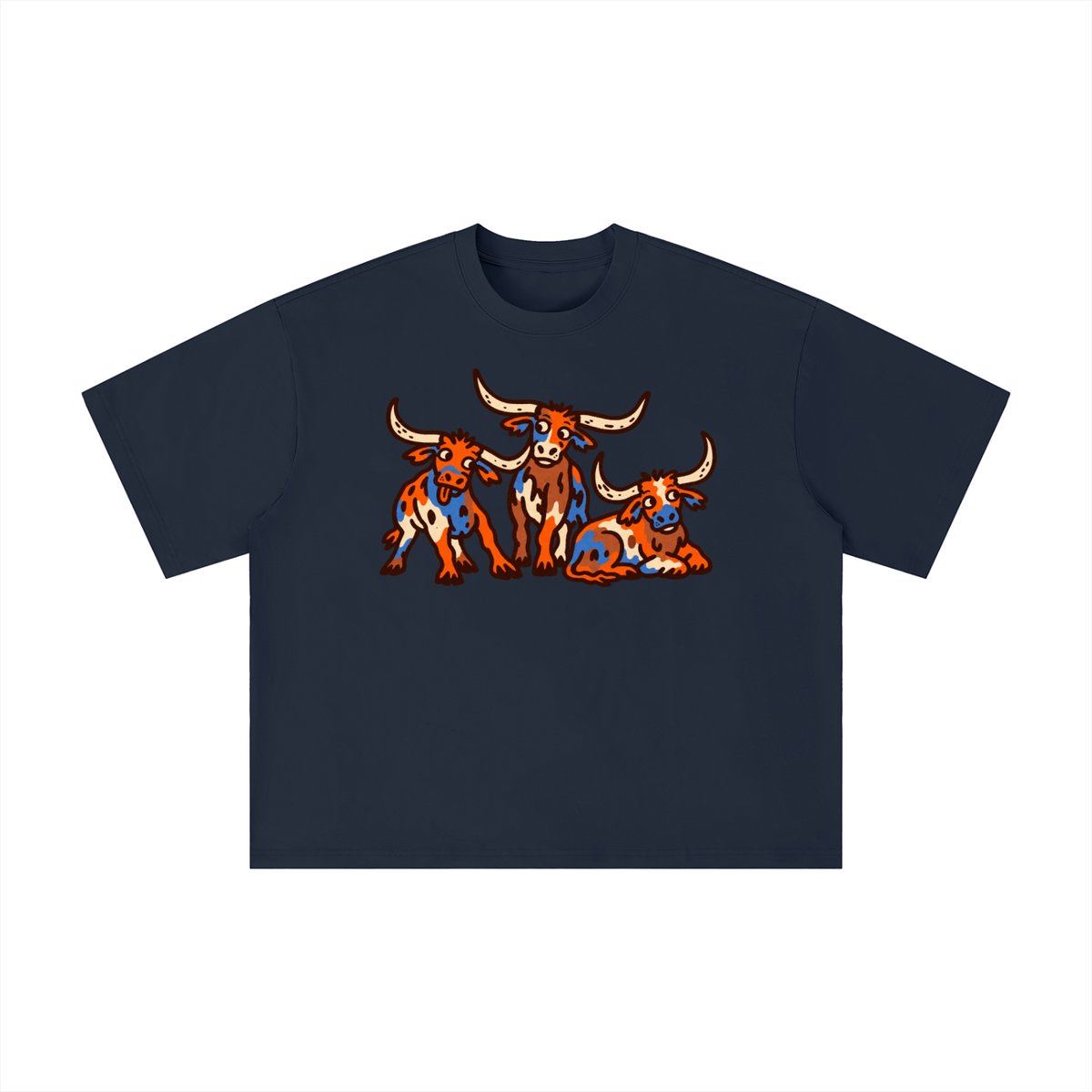 Playful Texas Longhorn Trio Graphic Tee