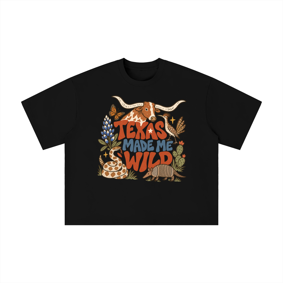 Texas Made Me Wild Vintage Graphic Tee