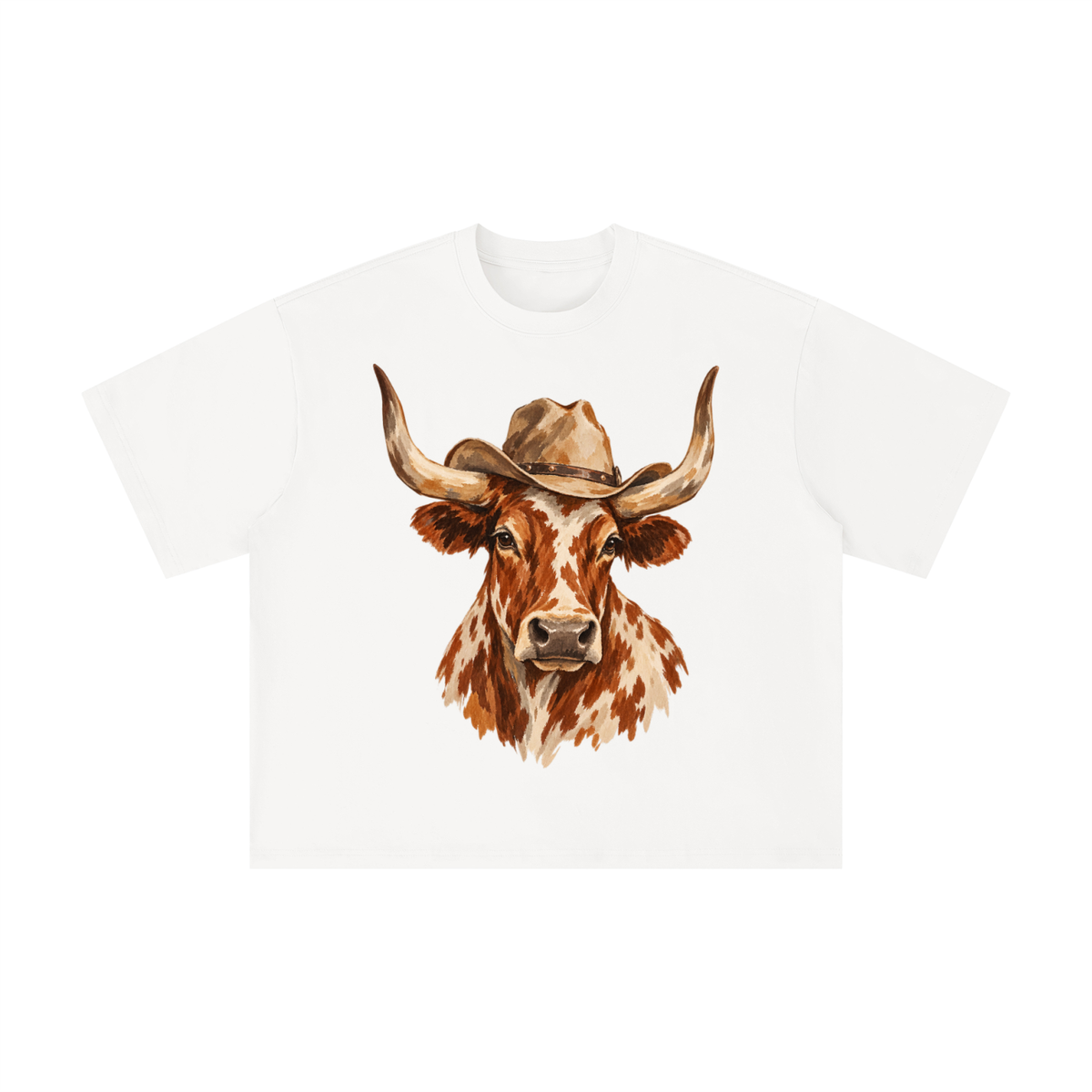 Vintage Texas Longhorn Cowboy Hat Graphic Tee