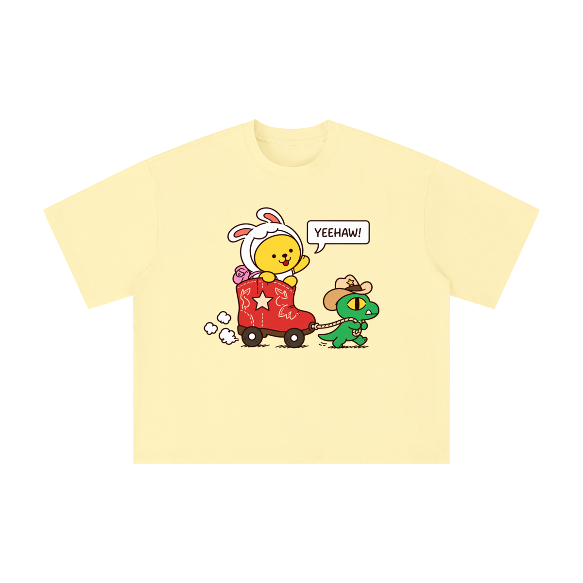 Yeehaw Boot Wagon Adventure Tee