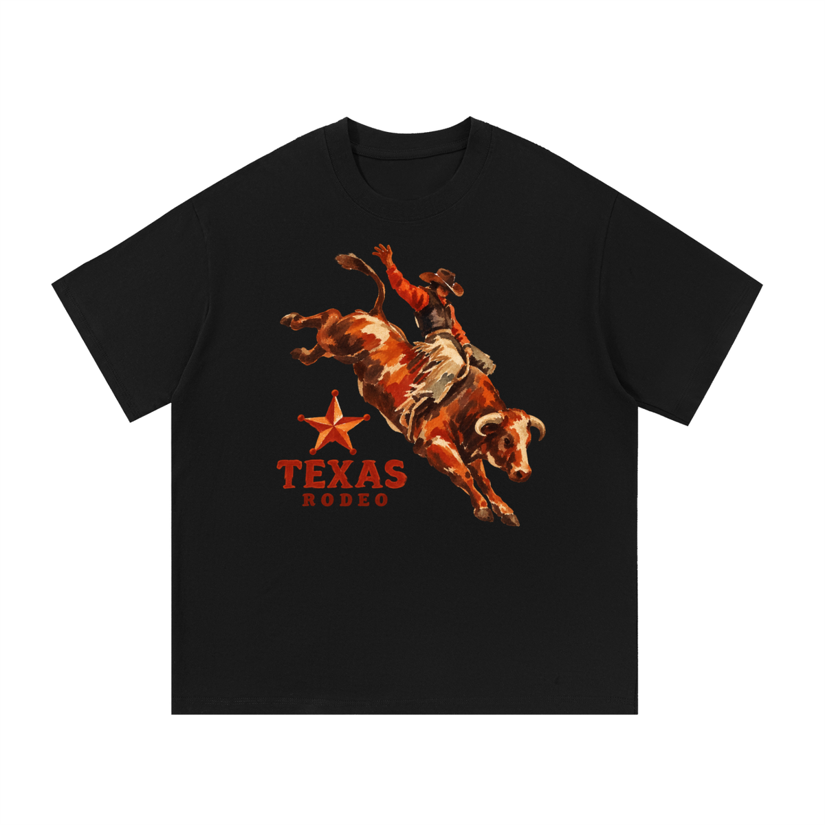 Texas Rodeo Bull Rider Western Graphic Tee
