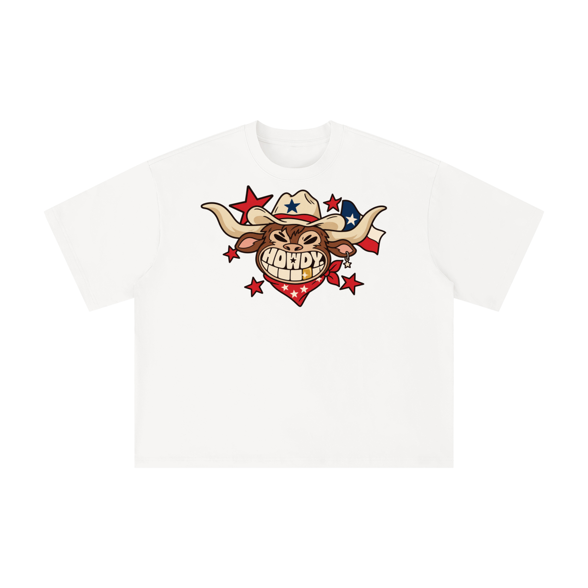 Howdy Texas Longhorn Grin Graphic Tee