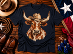 Vintage Texas Longhorn Cowboy Hat Graphic Tee