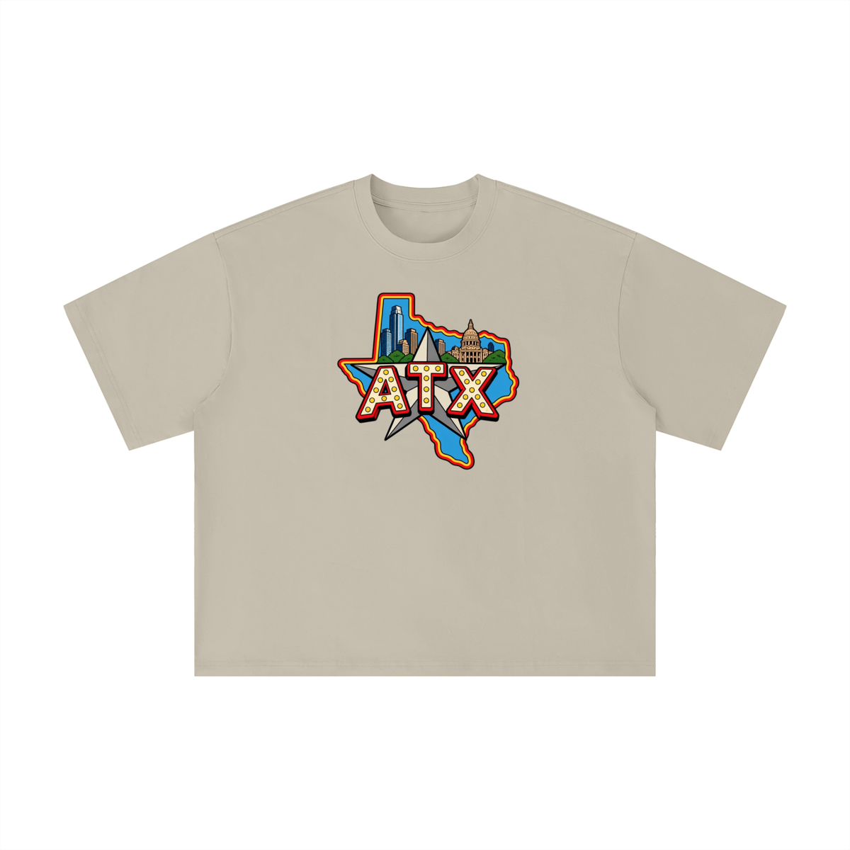 ATX Texas Star Austin Skyline Graphic Tee