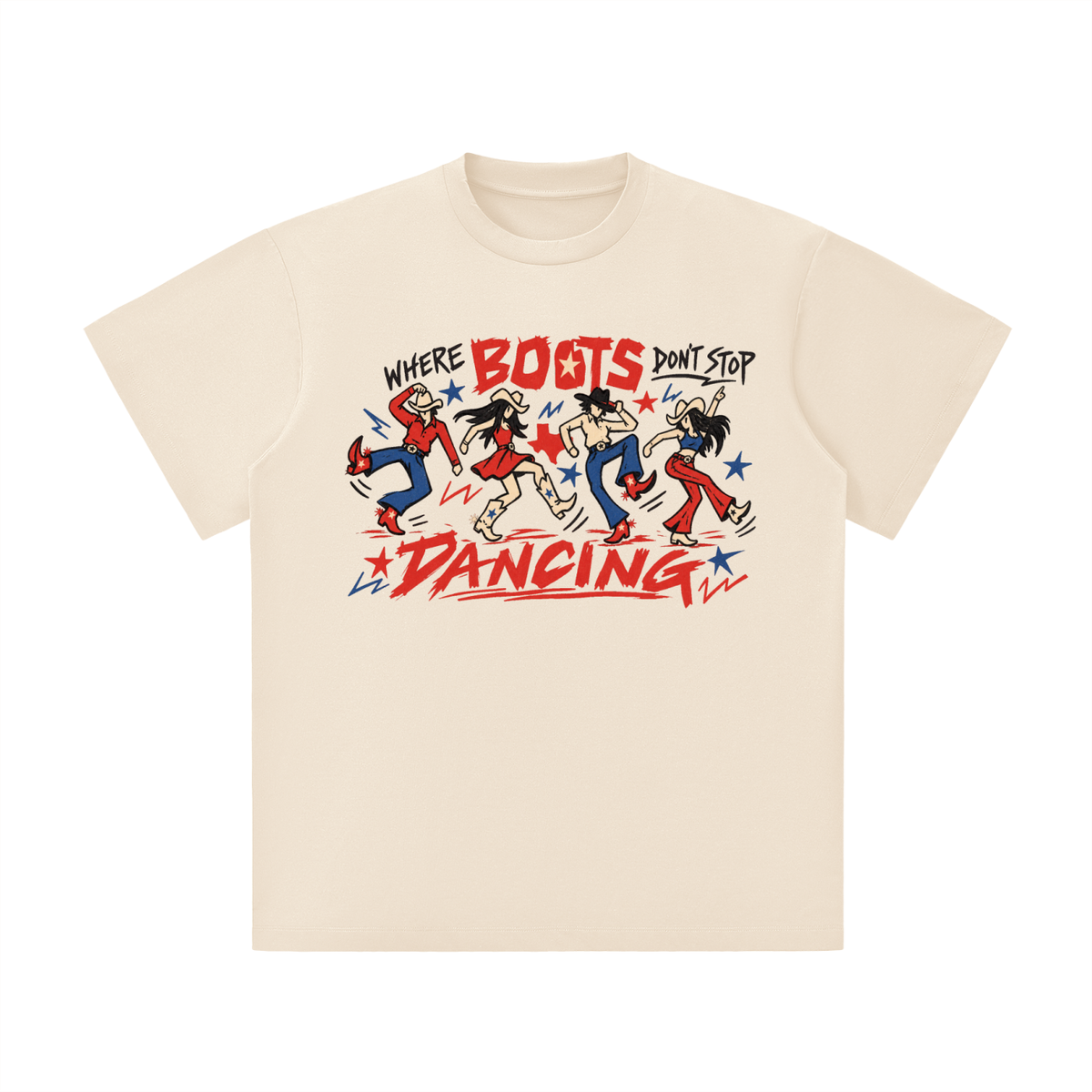 Where Boots Don’t Stop Dancing Texas Tee