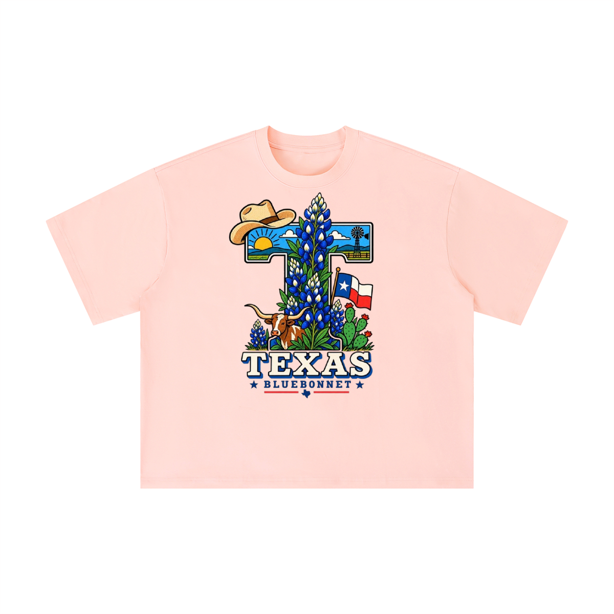 Texas Bluebonnet Longhorn Graphic Tee