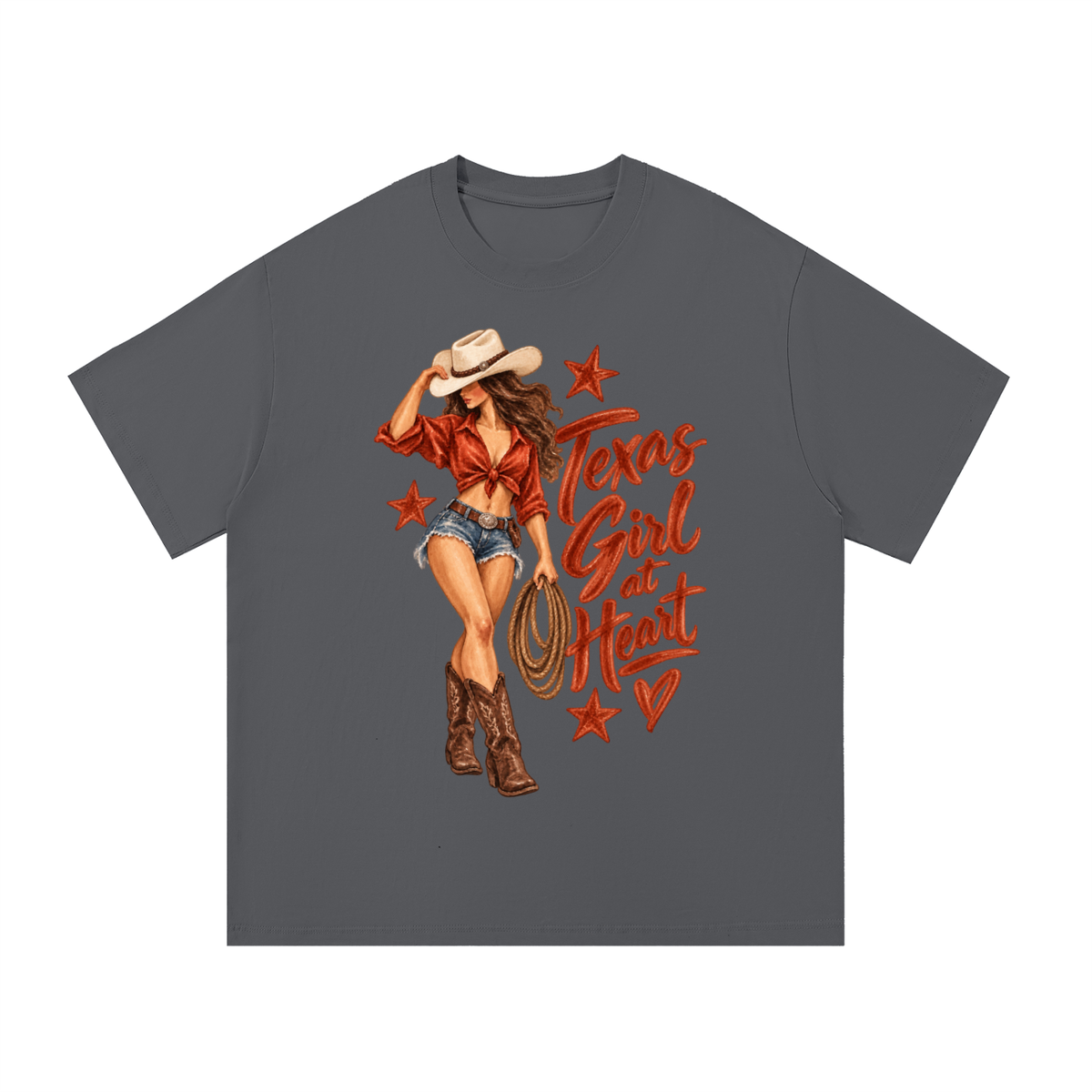 Texas Girl at Heart Cowgirl Graphic Tee