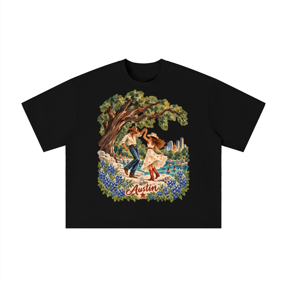 Austin Two-Step Watercolor Graphic Tee