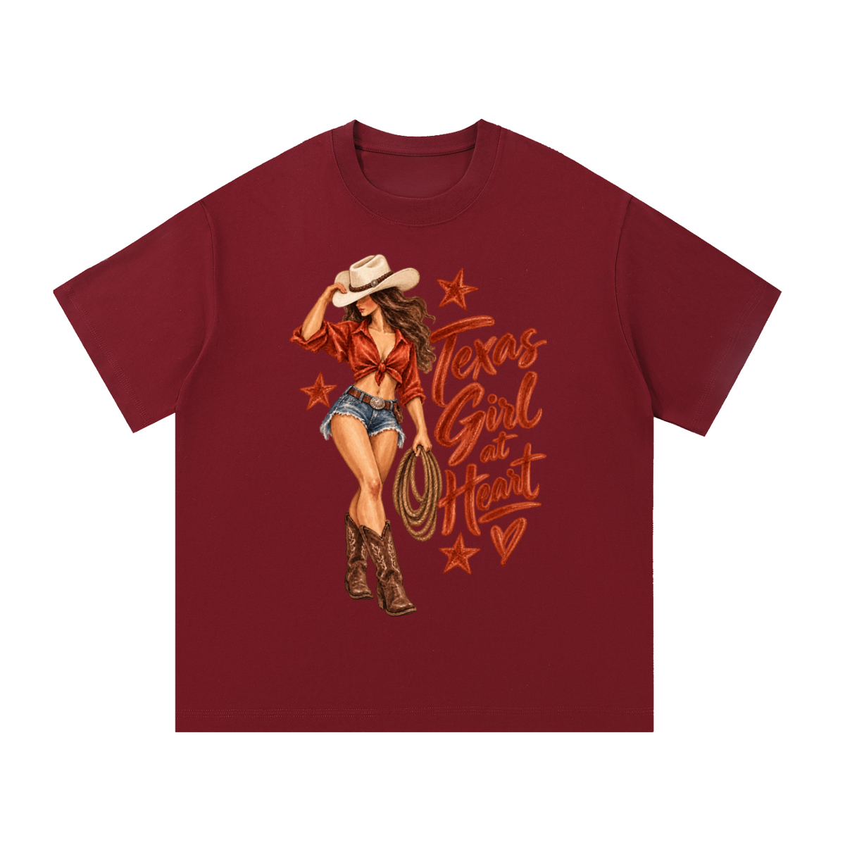 Texas Girl at Heart Cowgirl Graphic Tee