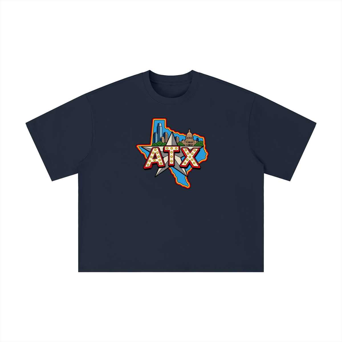 ATX Texas Star Austin Skyline Graphic Tee