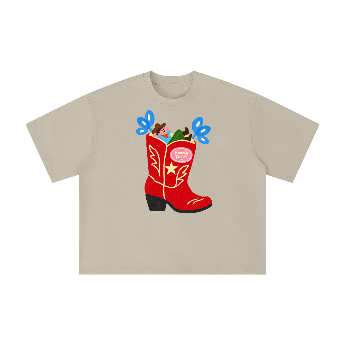 Howdy Texas Cowboy Boot Graphic Tee