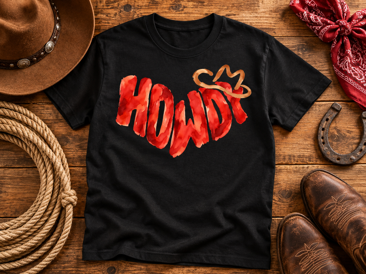 Howdy Texas Western Watercolor Tee