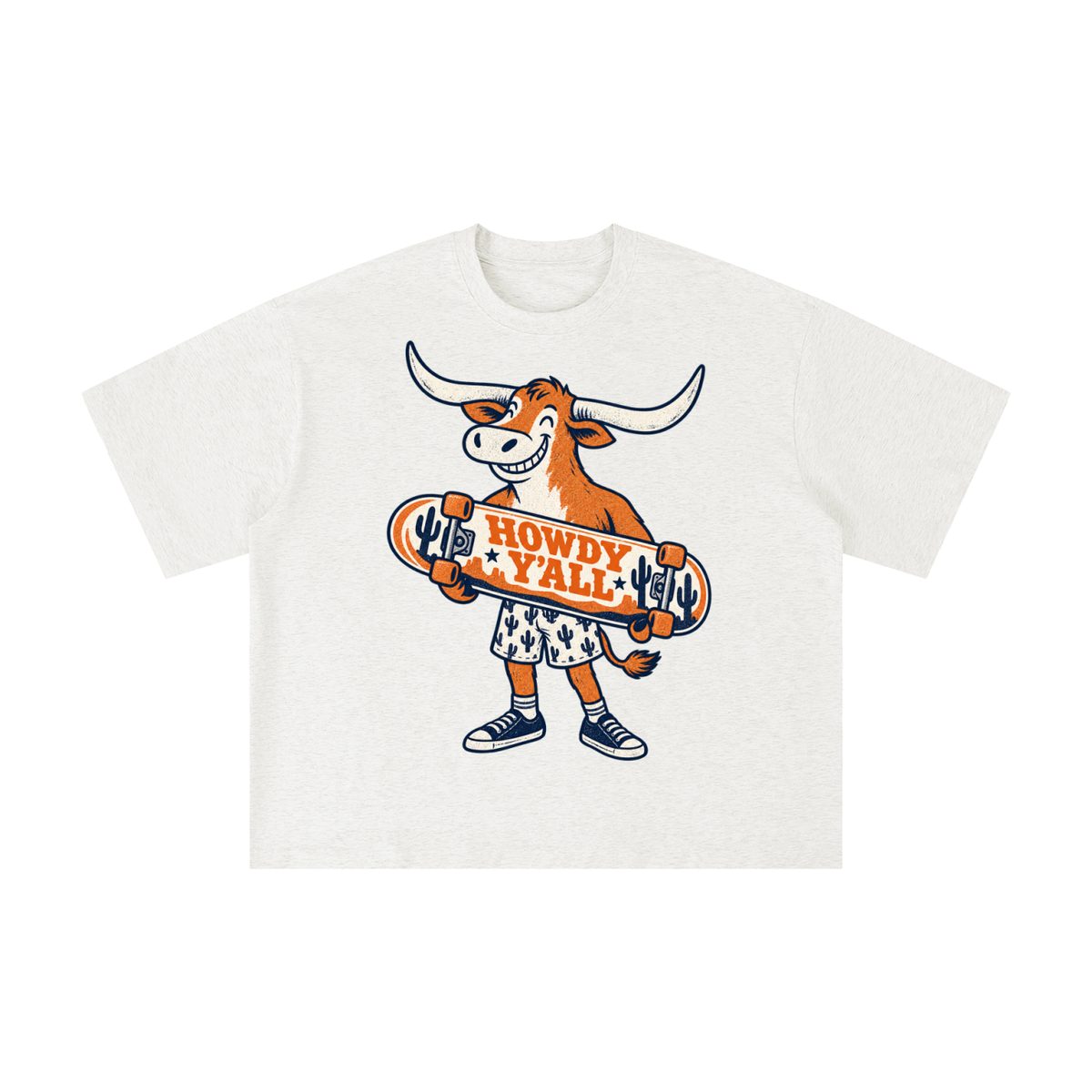 Howdy Y’all Longhorn Skateboard Graphic Tee