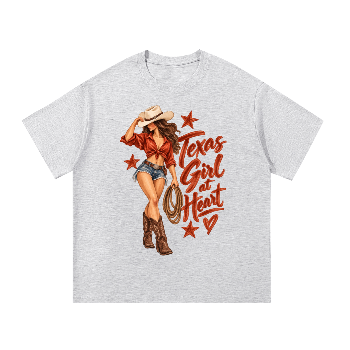 Texas Girl at Heart Cowgirl Graphic Tee