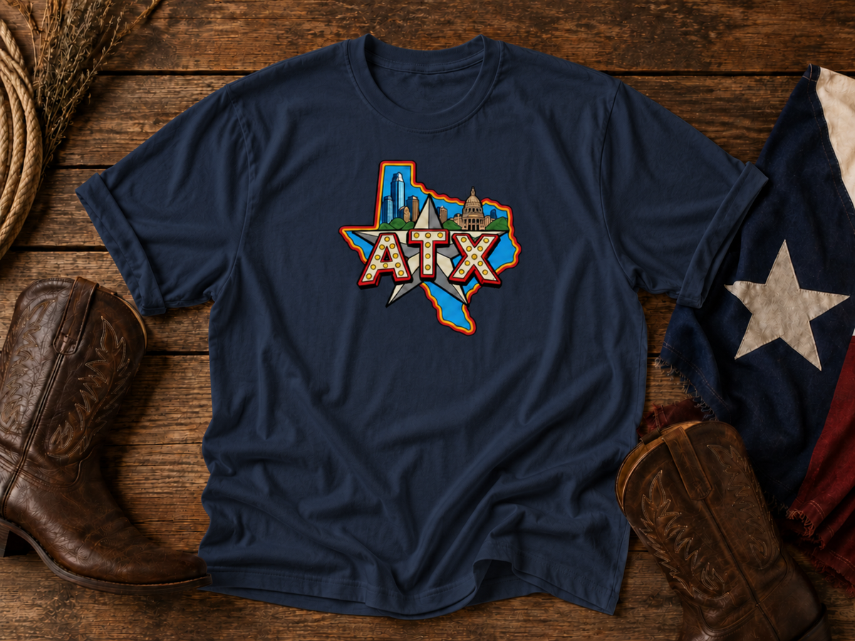 ATX Texas Star Austin Skyline Graphic Tee