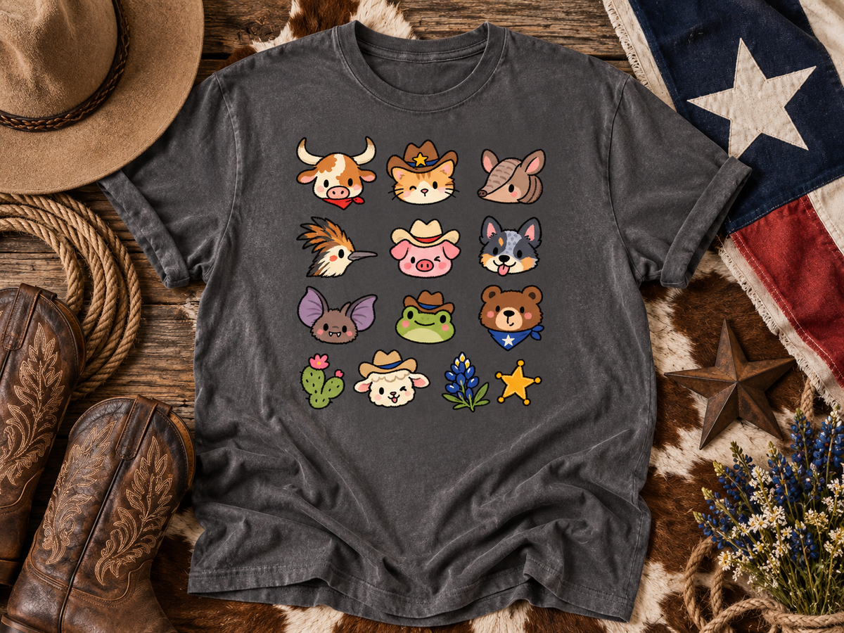 Cute Texas Critters Western Graphic Tee