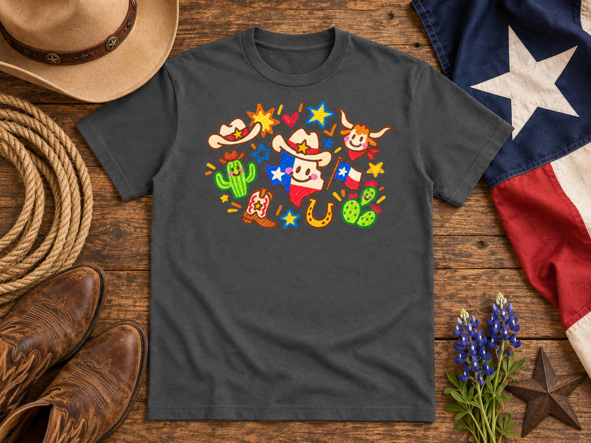 Happy Texas Doodle Graphic Tee