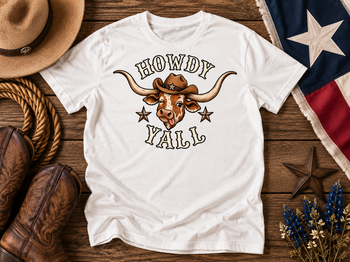 Howdy Yall LongHorn- Cry baby insipired tee