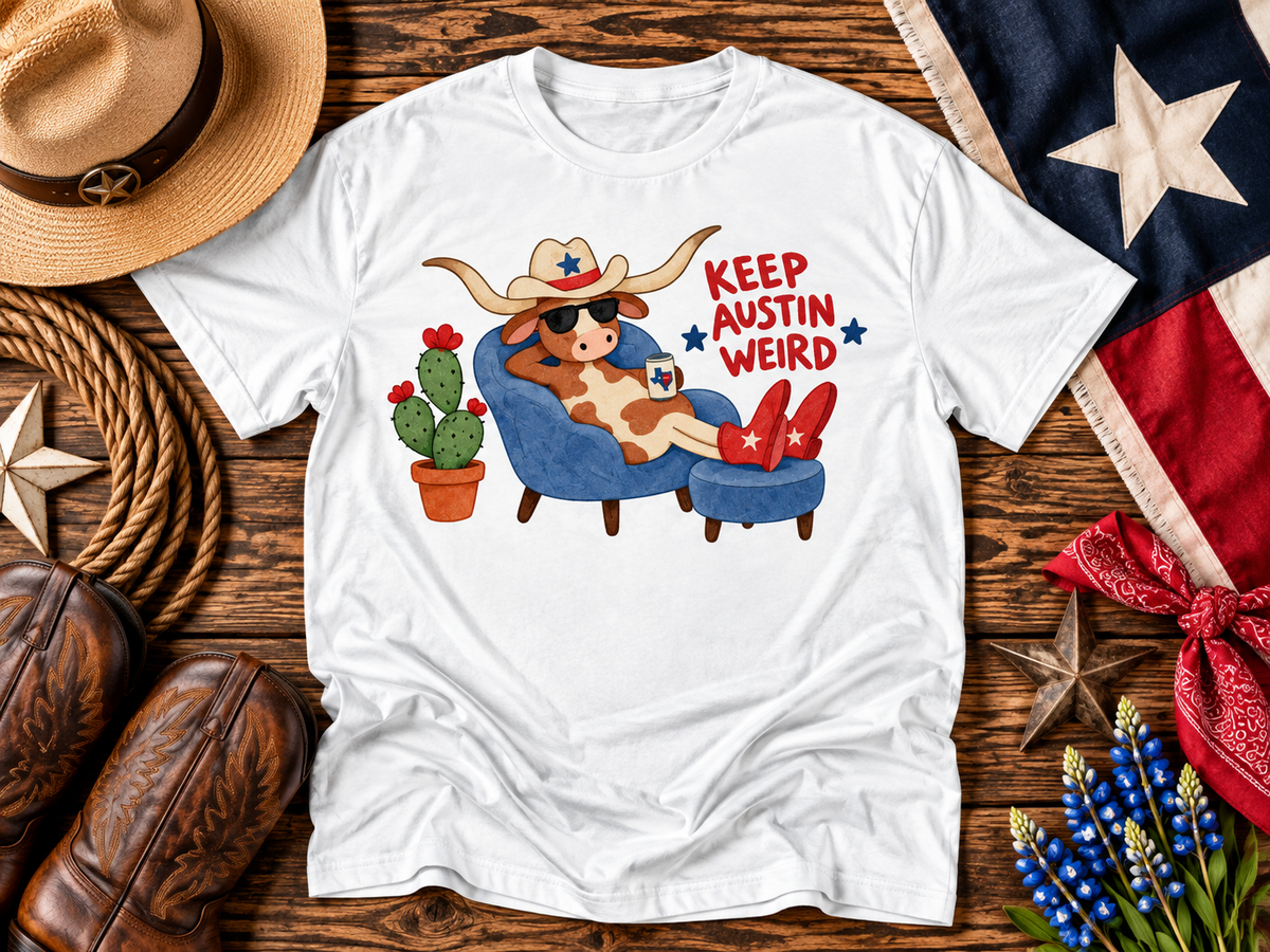 Keep Austin Weird Longhorn Lounge Graphic Tee