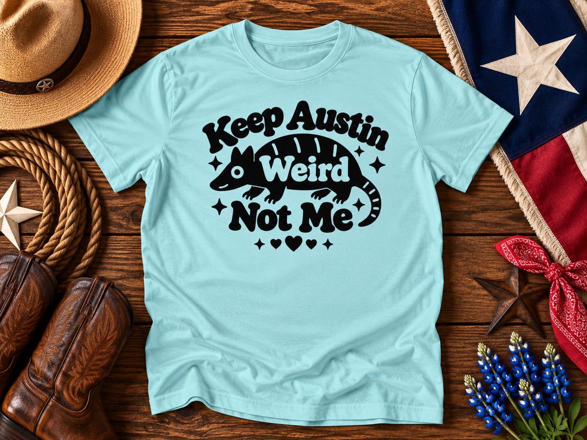 Keep Austin Weird Not Me Armadillo Shirt