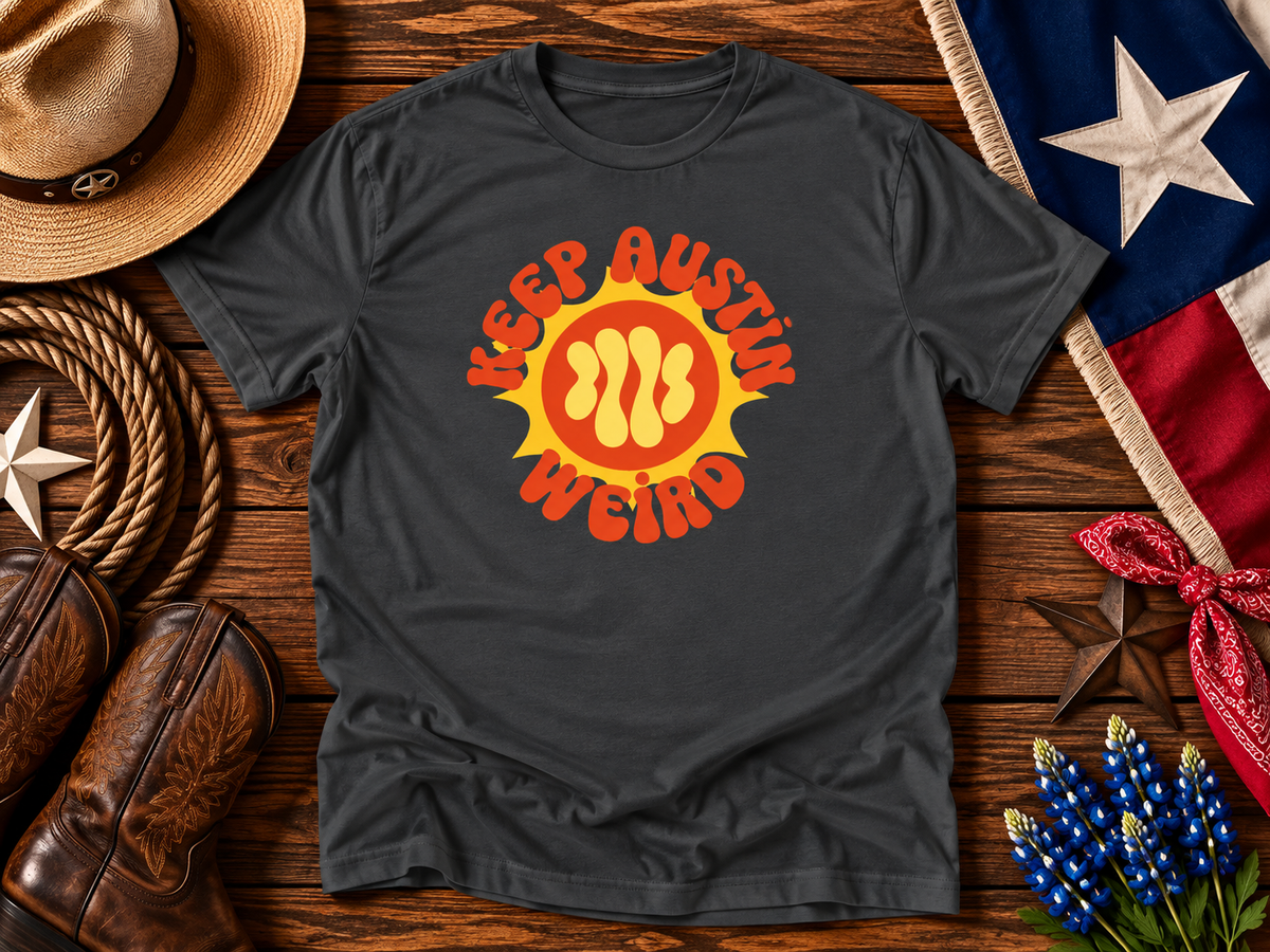 Keep Austin Weird Vintage Sun Shirt – Austin Texas Graphic Tee