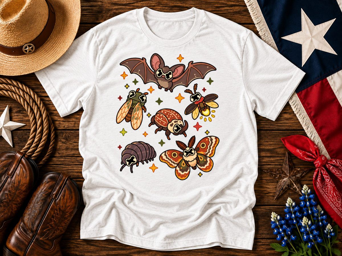 Texas Bats & Bugs Retro Graphic Tee