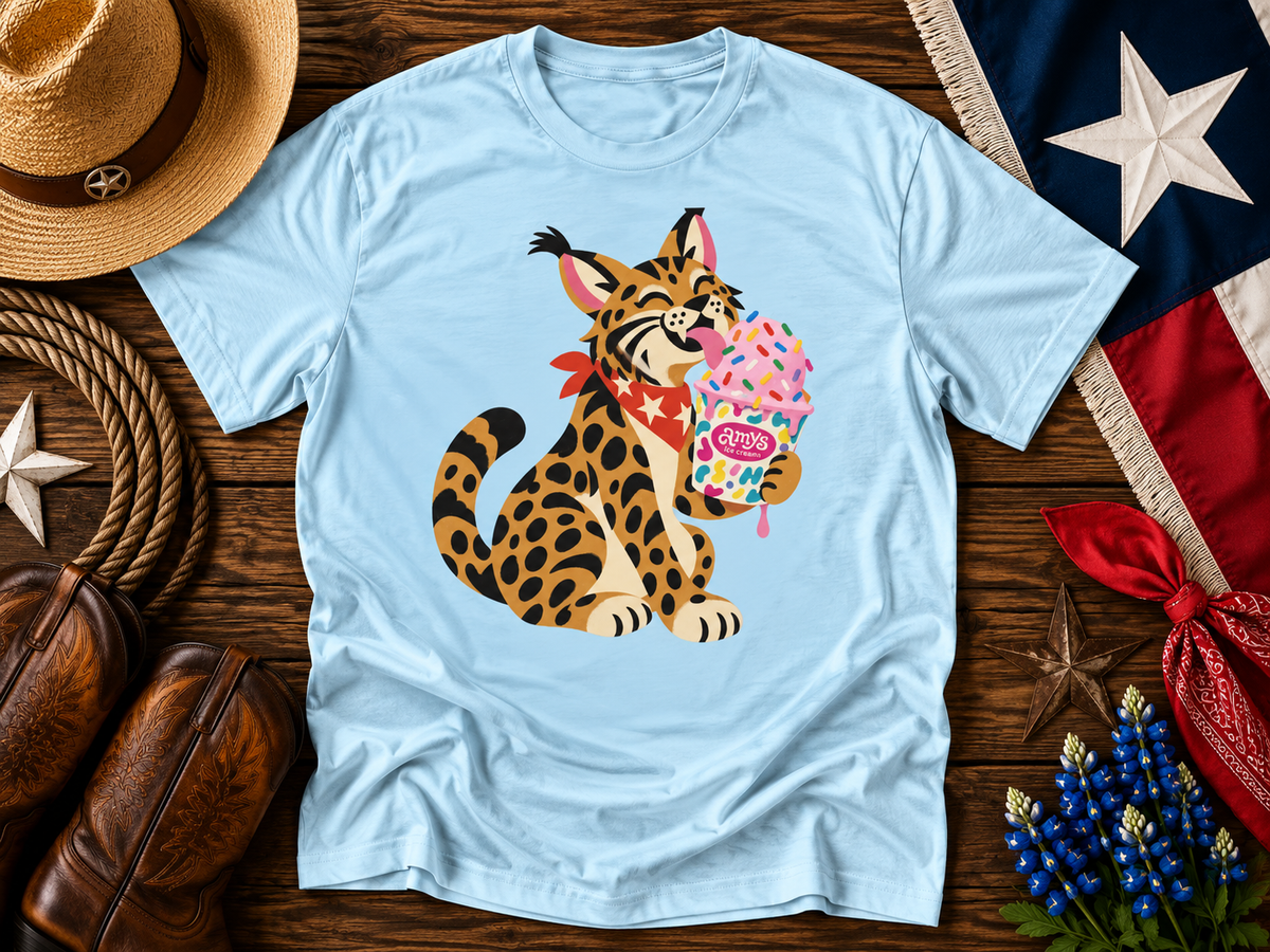 Texas Bobcat Amy’s Ice Cream Graphic Tee