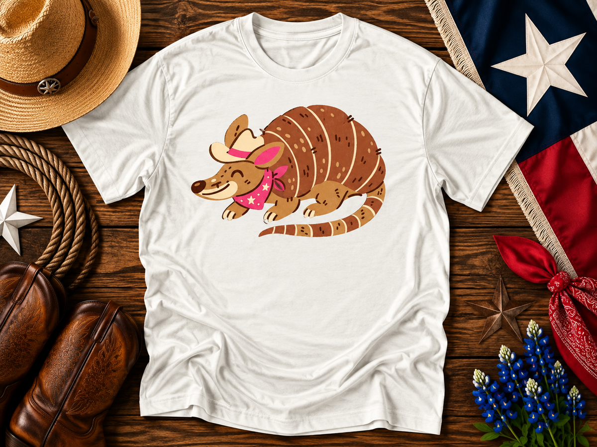 Texas Cowboy Armadillo Graphic Tee