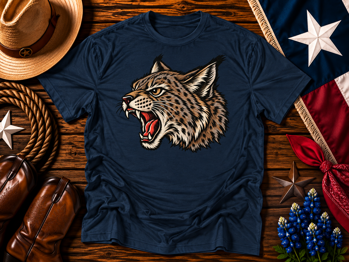 Vintage Roaring Texas Bobcat Graphic