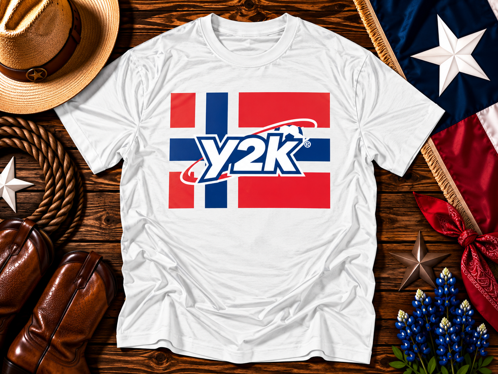 Y2k Norwegian flag Unisex Oversized T-Shirt