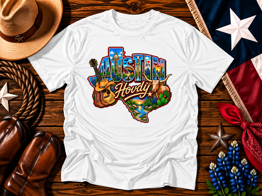 Austin Texas Howdy Vintage Western Tee
