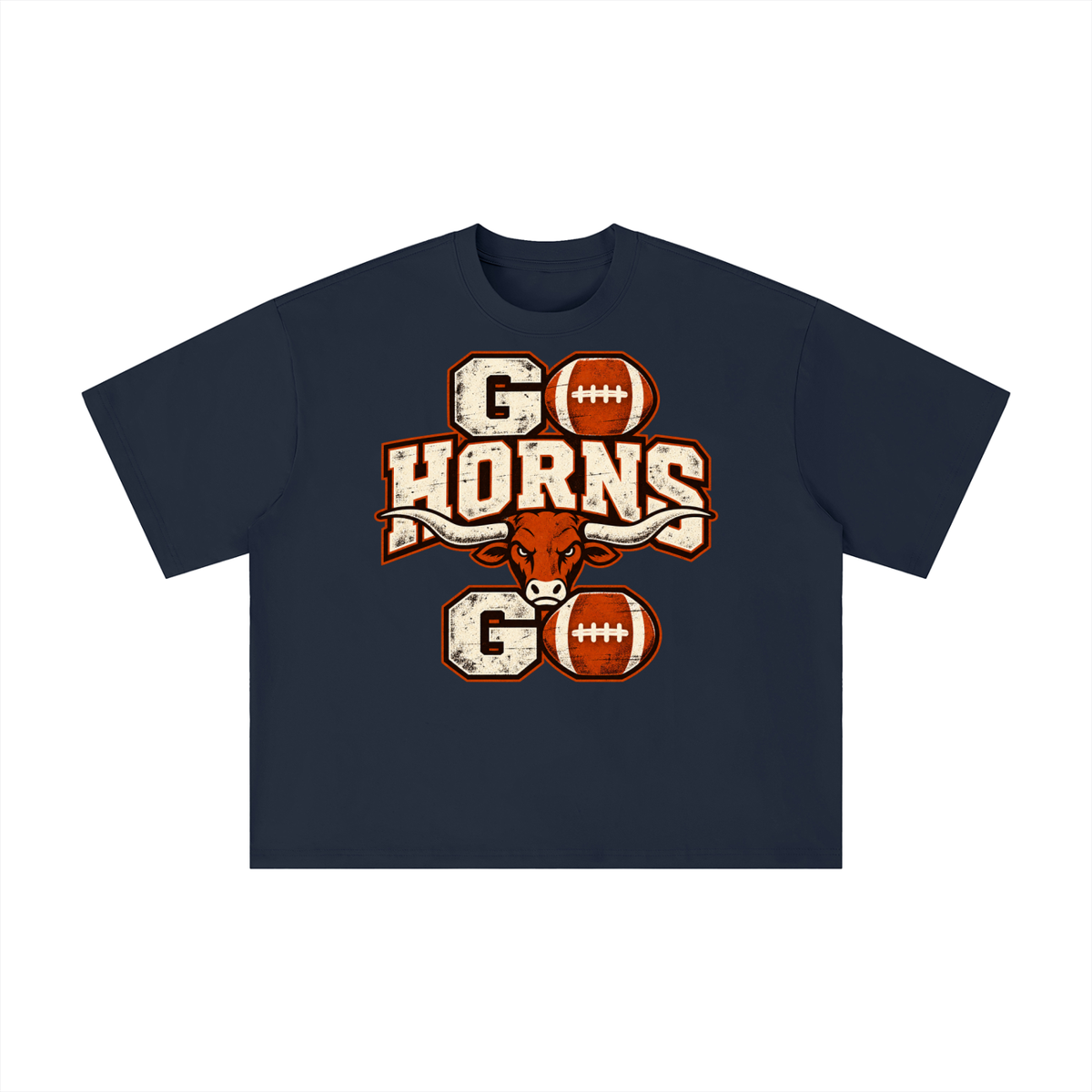 Go Horns Go Texas Football Tee