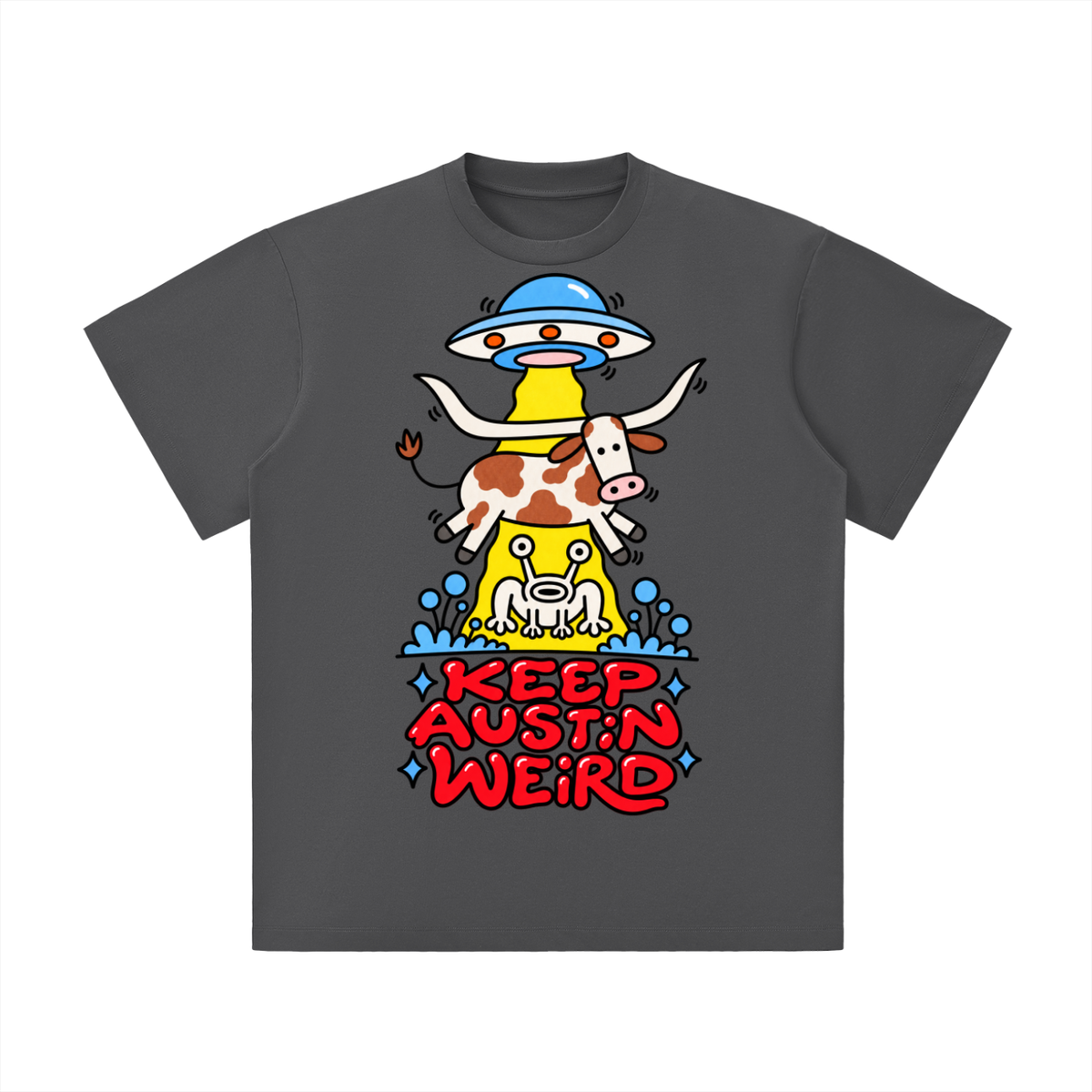 Keep Austin Weird UFO Longhorn Tee